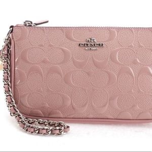 NWT Coach Embossed Patent Leather Wristlet